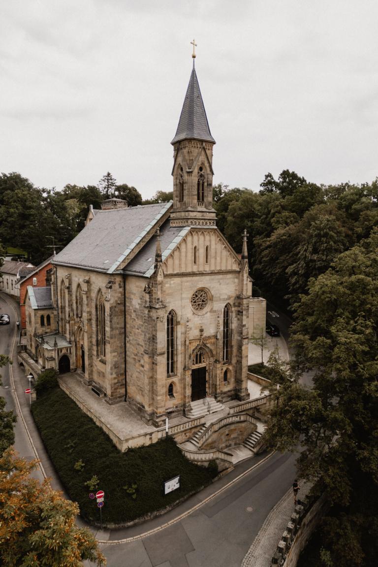 Kirche in Coburg für Trauung