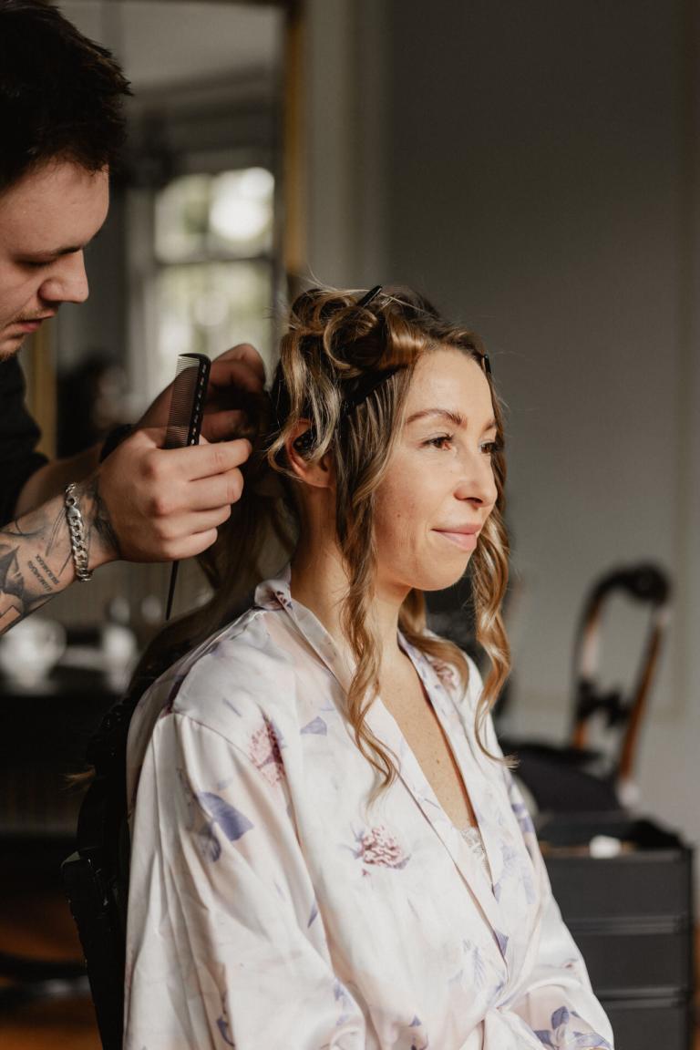 Braut Styling für Hochzeit Alte Orangerie Schloss Rosenau