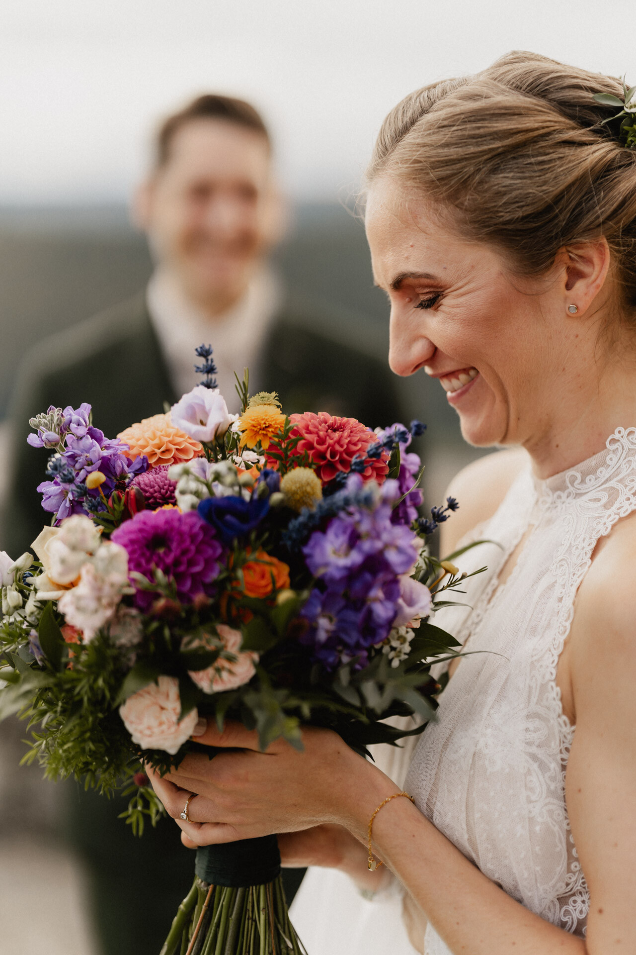 Brautpaar Portrait auf Hochzeit Burg Hohenneuffen