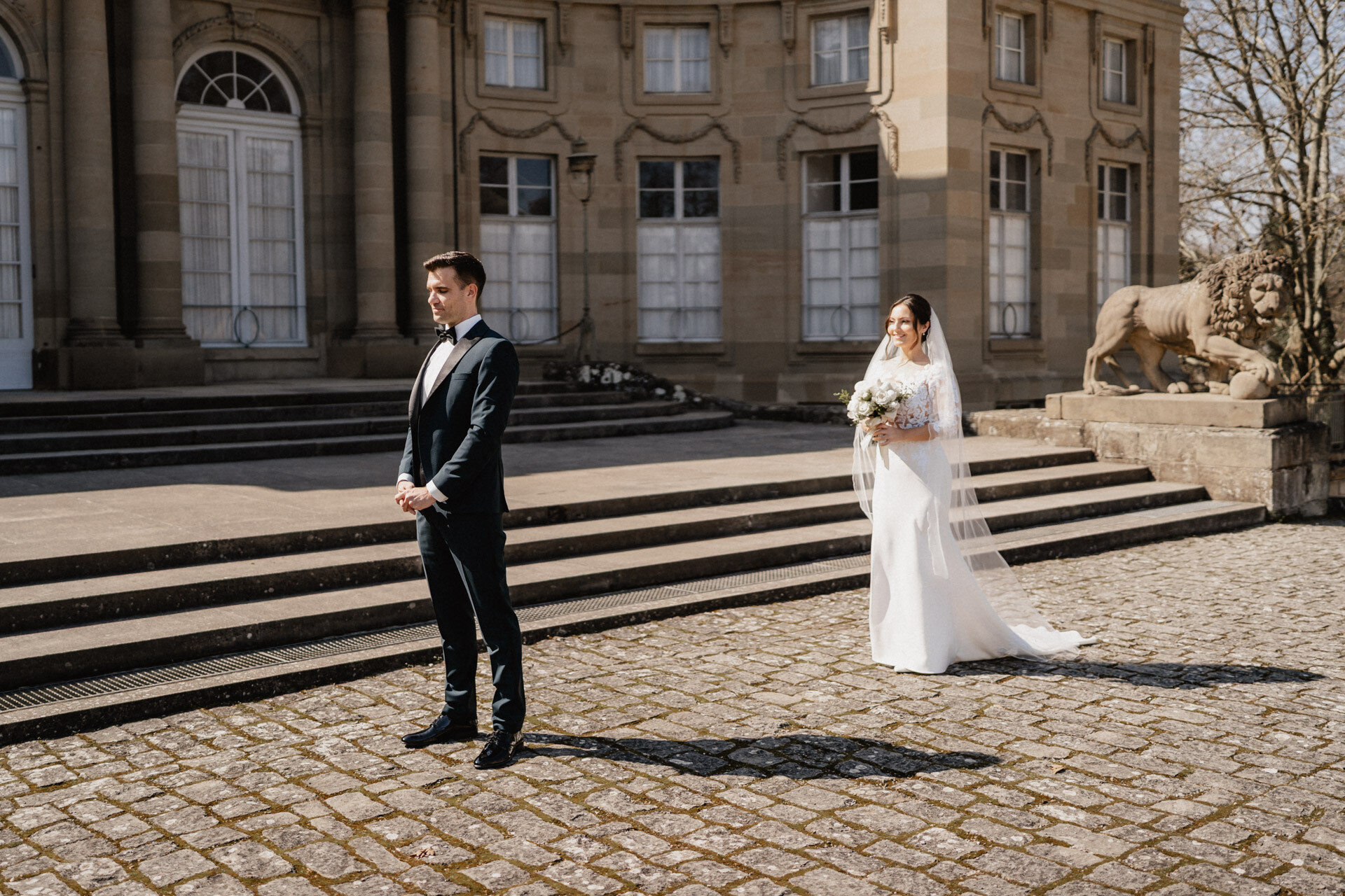 First Look Aufnahme vor Schloss Monrepos